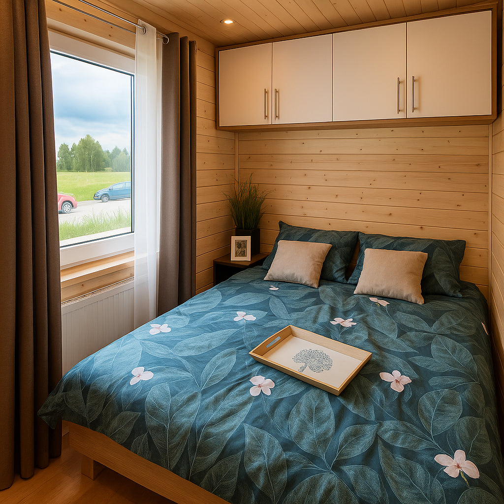 BS01 – Compact vakantiehuisje (35 m²) met badkamer, keuken & slaapkamer
