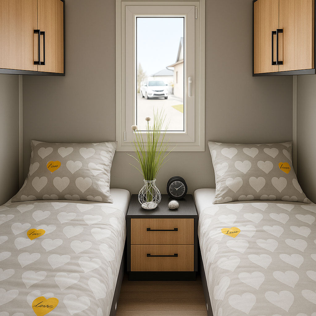BS01 – Compact vakantiehuisje (35 m²) met badkamer, keuken & slaapkamer