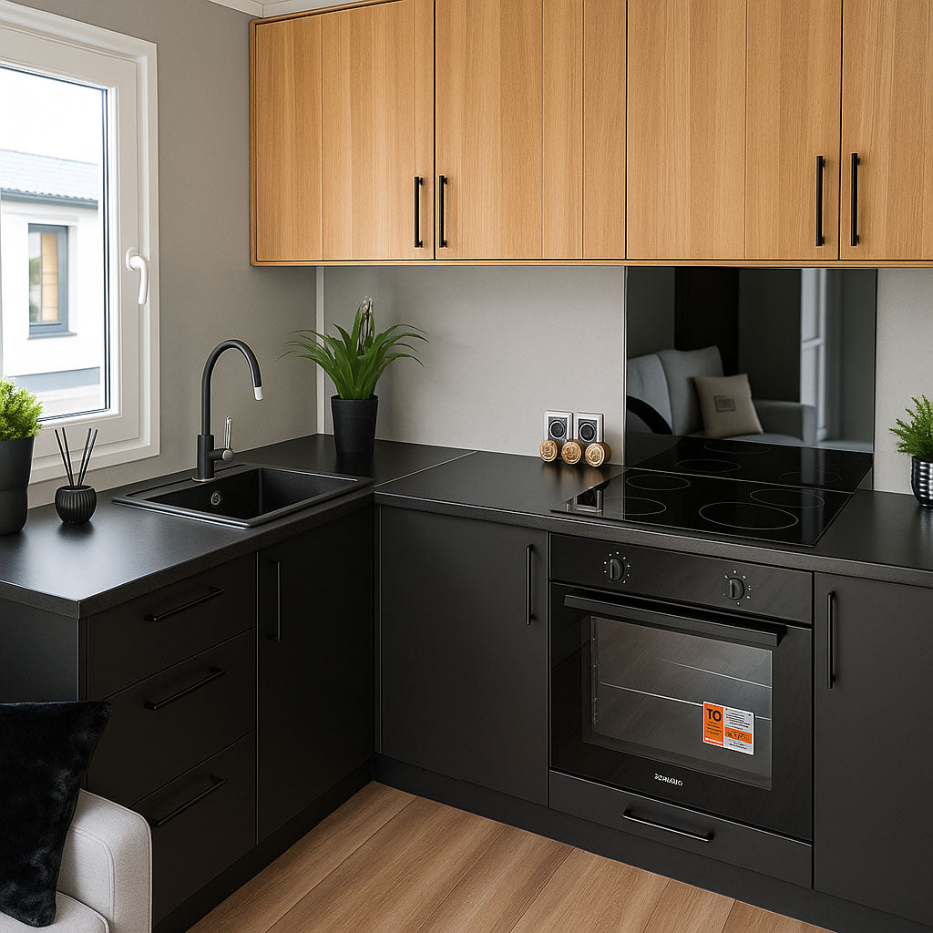 BS01 – Compact vakantiehuisje (35 m²) met badkamer, keuken & slaapkamer