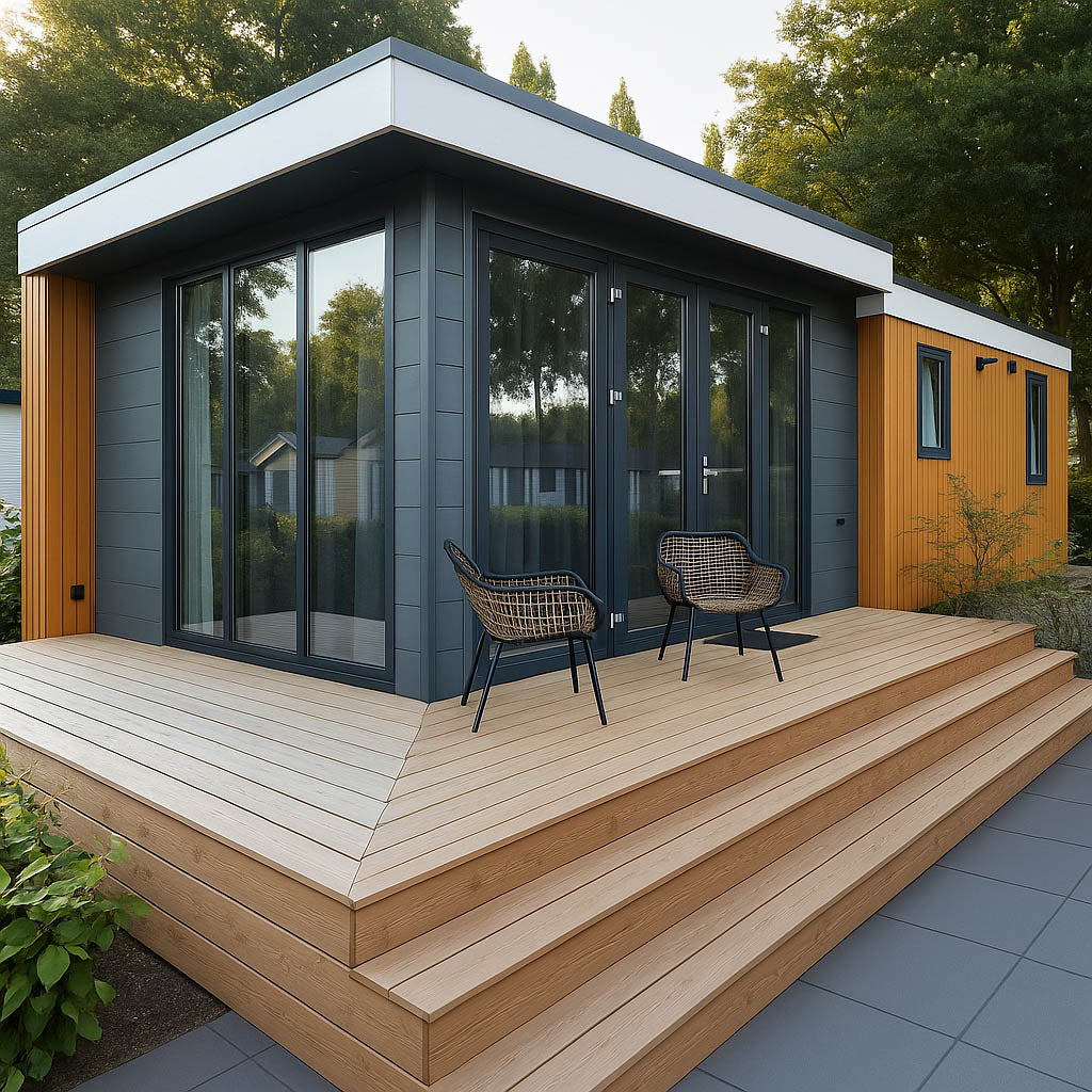 BR03 COMPACT– Vakantiehuisje met kookeiland (48 m²) en 2 slaapkamers