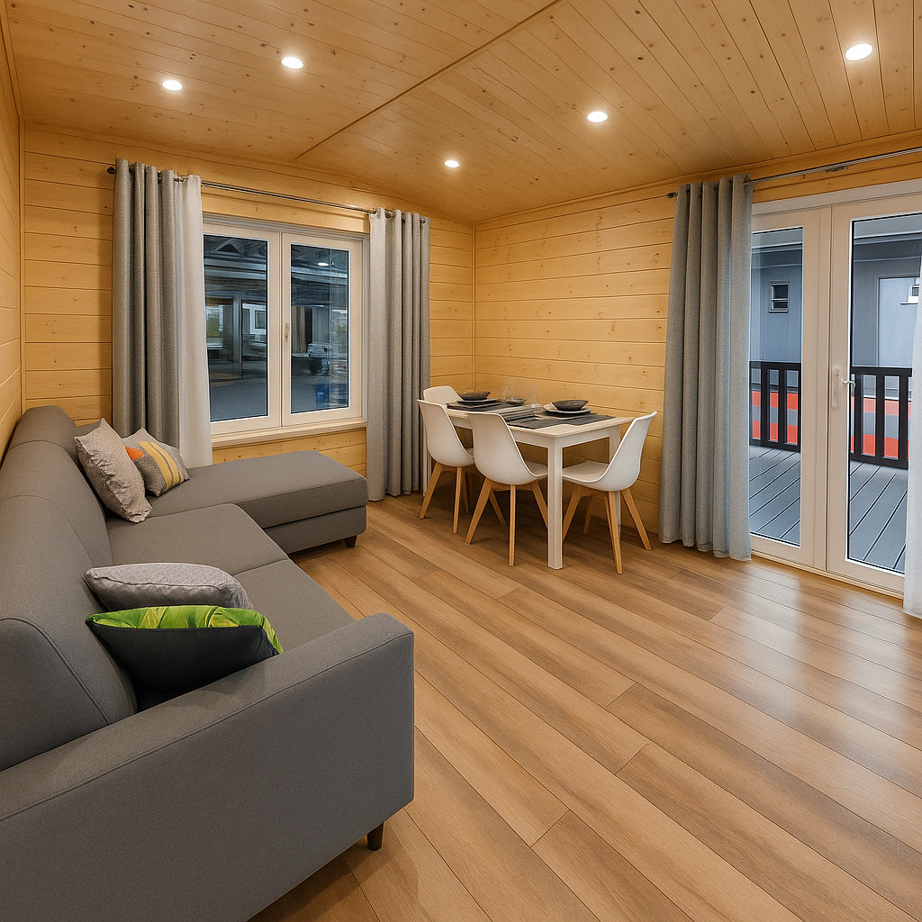 BS01 – Compact vakantiehuisje (35 m²) met badkamer, keuken & slaapkamer