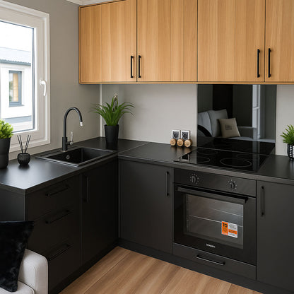 BS01 – Compact vakantiehuisje (35 m²) met badkamer, keuken & slaapkamer