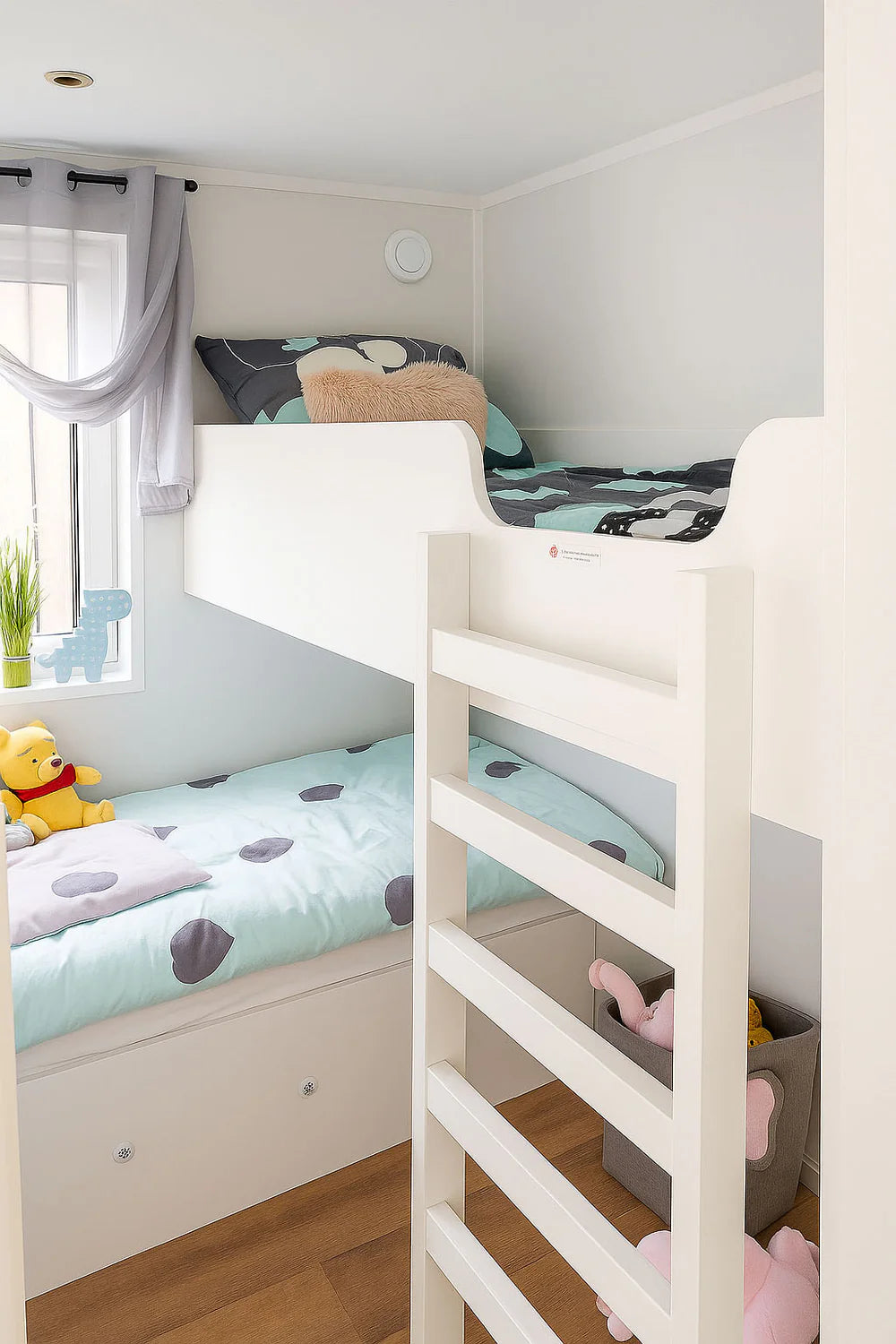 Stapelbed in de kinderkamer van de Buitenkamer Kiefern